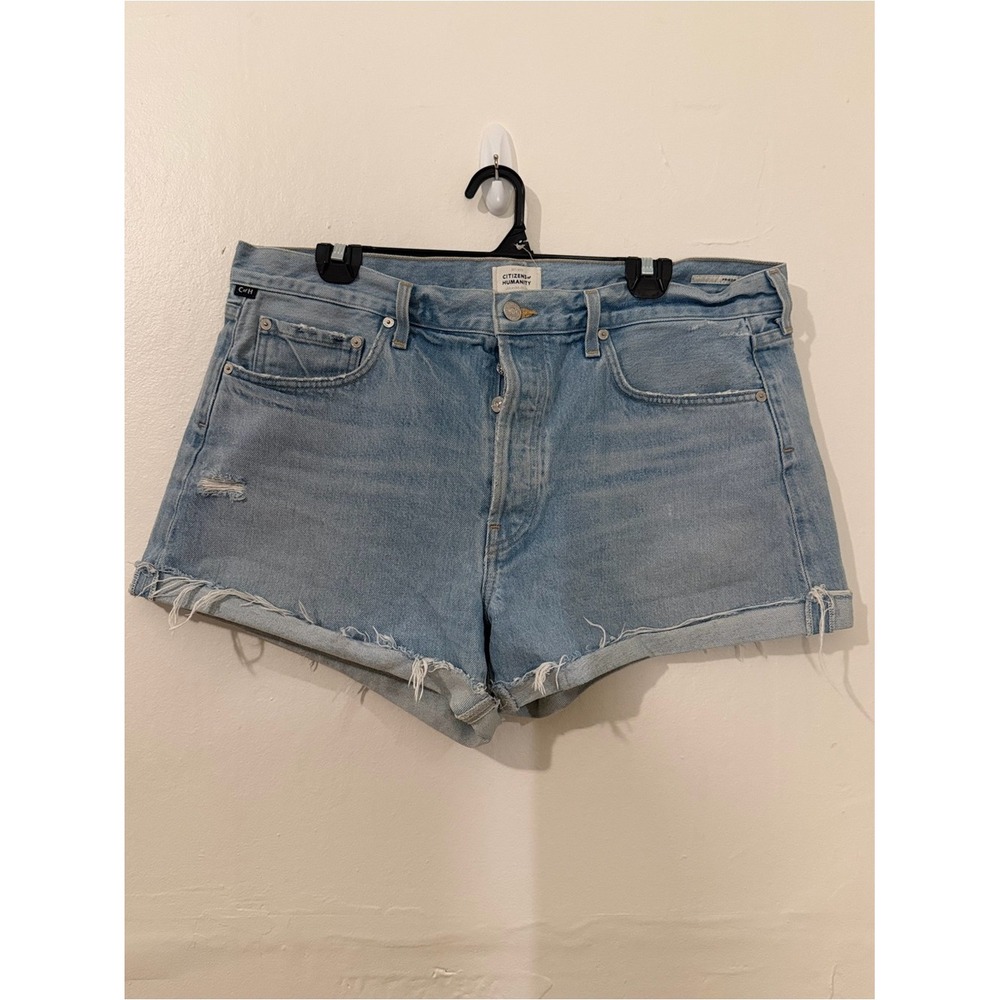Citizens Of Humanity Light Wash Mid-Rise Frieda Denim Shorts